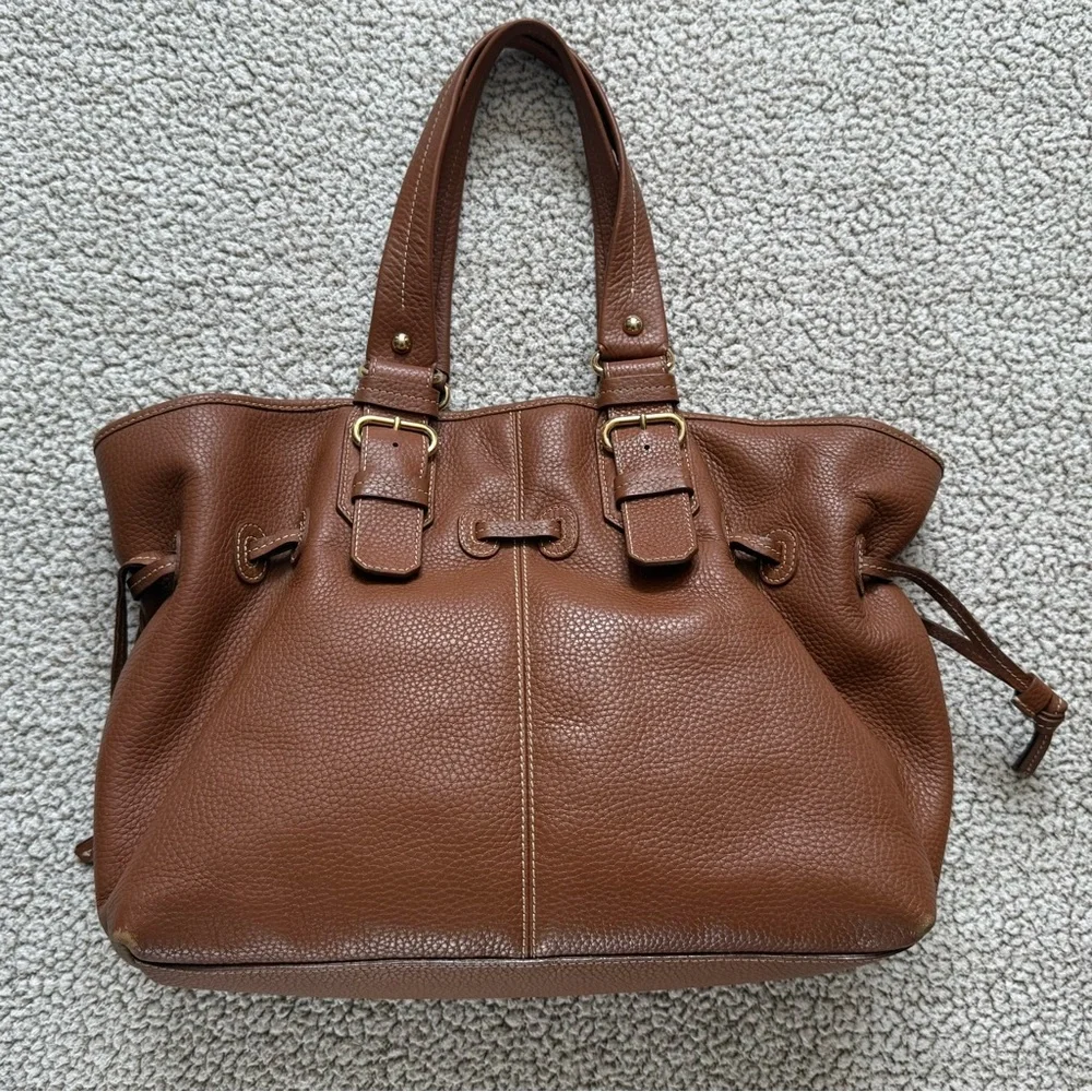 ✝️ Dooney & Bourke | Caramel Pebble Grain Satchel - Picture 3 of 11